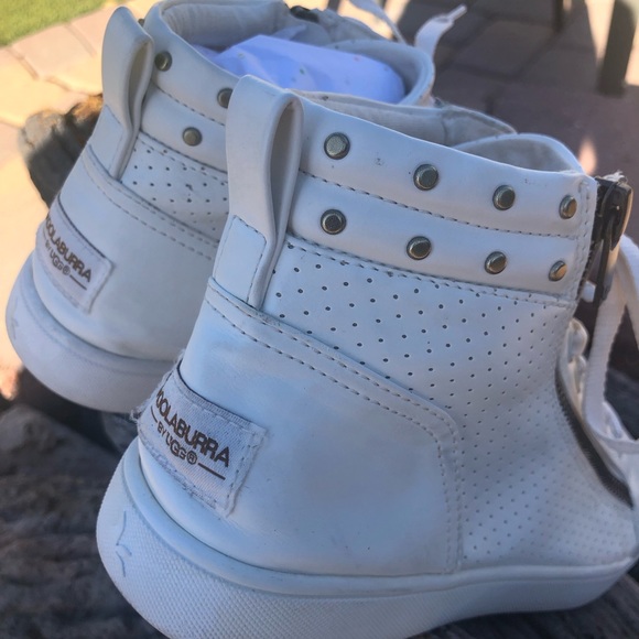 KOOLABURRA By UGGS Women’s Kayleigh White High top Sneakers w/ Zippers! Size 8. - Picture 6 of 11